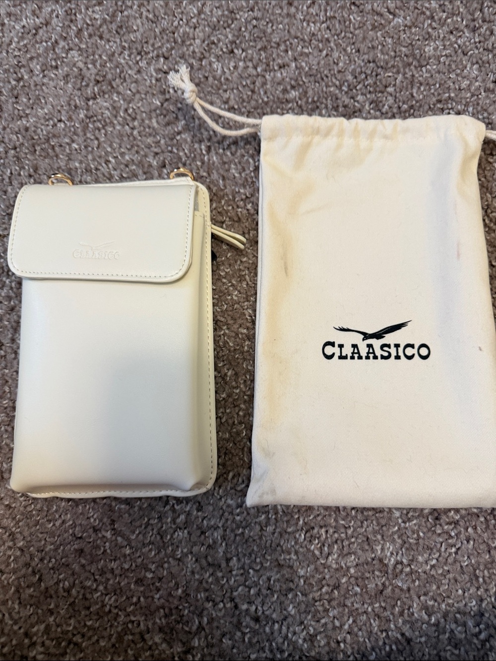 Cream Crossbody Phone Bag